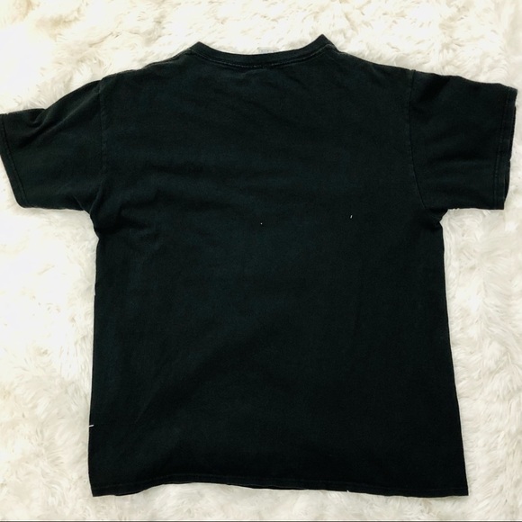 Vintage California graphic black short sleeve tee, teal and orange bear mens M - Picture 4 of 4